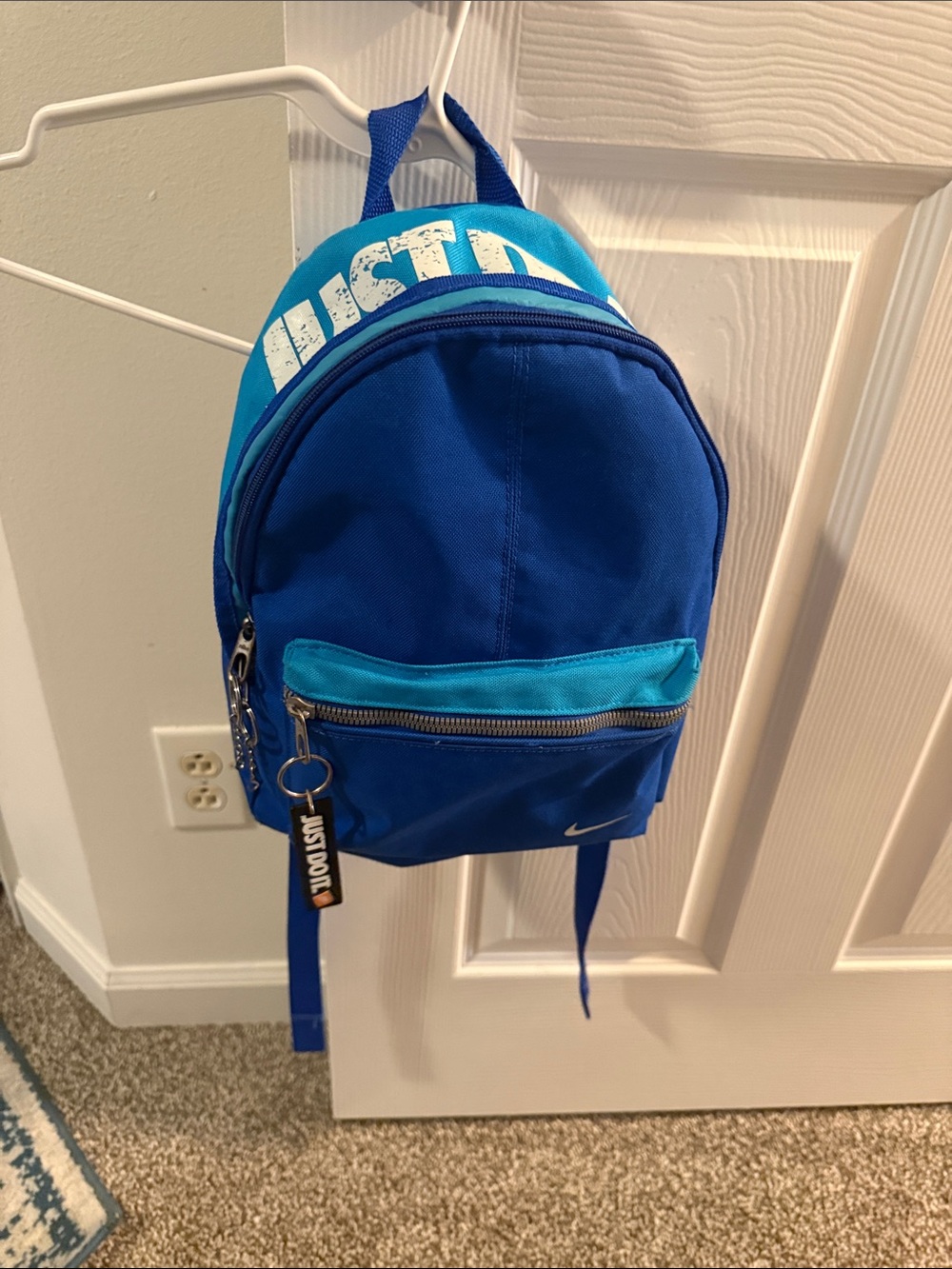 Nike Kids Blue Backpack with Teal Accent